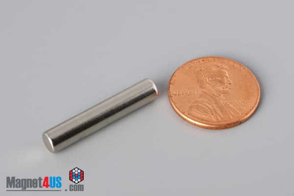 3/16" dia. x 1" N40 Neodymium Cylinder Magnet - photo 1