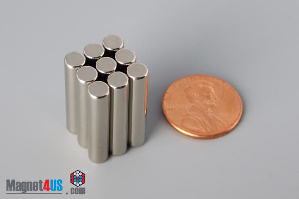 3/16" dia. x 1" N40 Neodymium Cylinder Magnet - photo 5