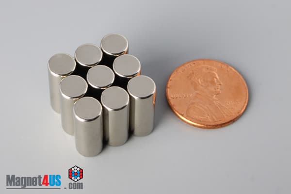 1/4" dia. x 5/8" N40 Neodymium Cylinder Magnet - photo 5