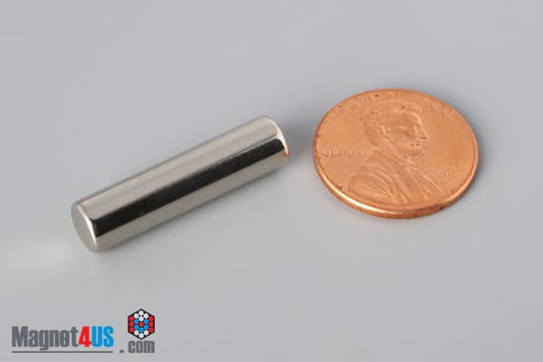 1/4" dia. x 1" N52 Neodymium Cylinder Magnet