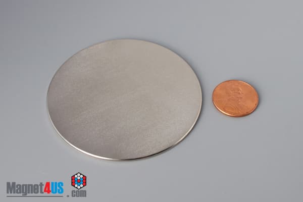 2 1/2" dia. x 1/16" N45 Neodymium Disc Magnet