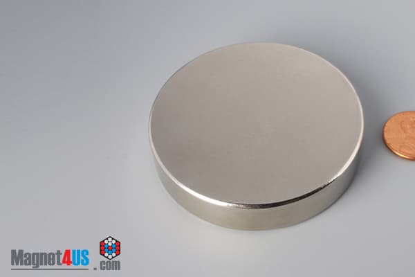 2 1/2" dia. x 1/2" N45 Neodymium Disc Magnet - photo 3