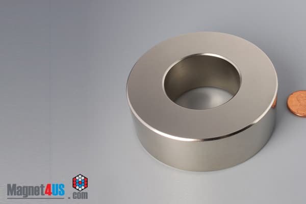 3" od x 1 1/2" id x 1" N45 Neodymium Ring Magnet - photo 3