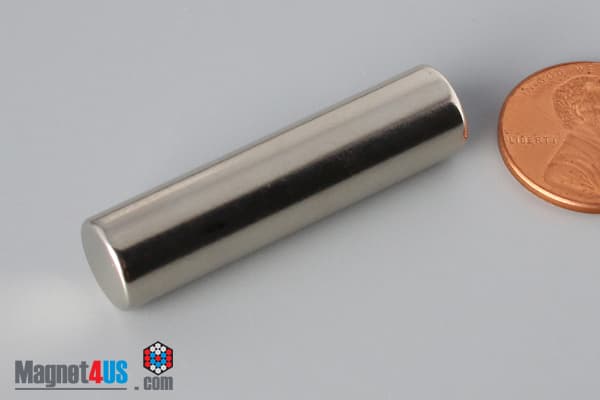 3/8" dia. x 1 1/2" N45 Neodymium Cylinder Magnet - photo 3