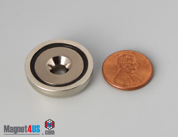 D1" x 1/4" #8 Screw N38 Pot Magnet - photo 4