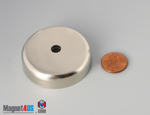 D2" x 1/2" #1/4" Screw N38 Pot Magnet - photo 2